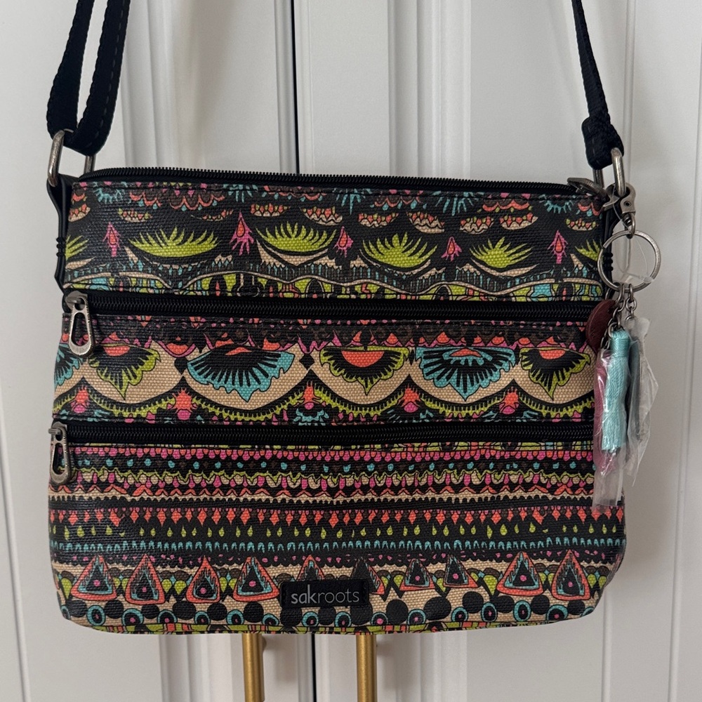Sakroots Vibrant Patterned Crossbody Bag